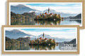 12x36 Picture Frame 2 Pack - Real Glass Natural Oak Wood Frames