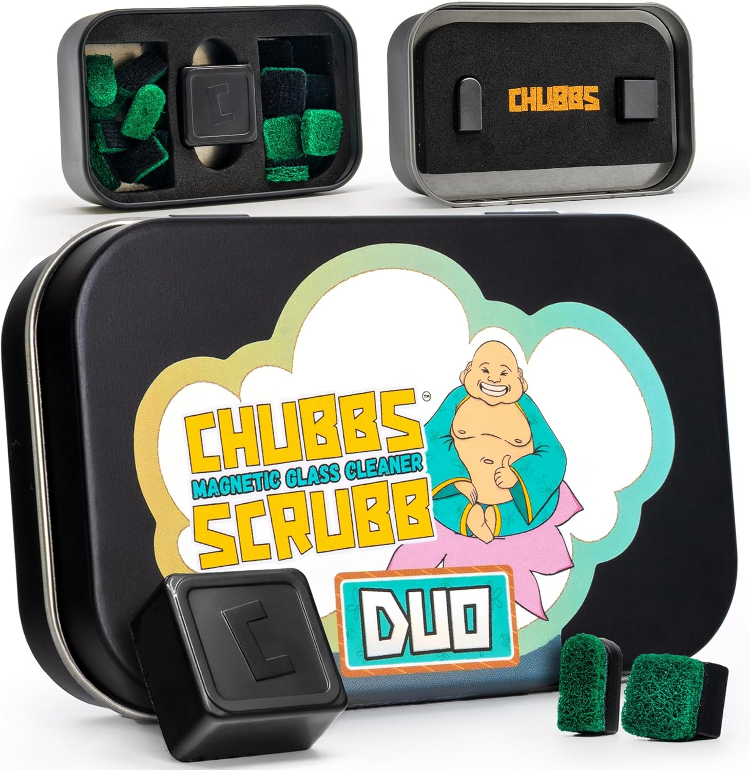 Chubbs Scrubb Duo Magnetic Glass Cleaner Kit for Tough Stains