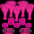 Pink Glow Stick Bracelets 500 Pack 8in Bulk Party Favors - Long