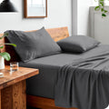 Twin XL Grey Washed Microfiber Sheet Set - Ultra Soft, Deep Pocket