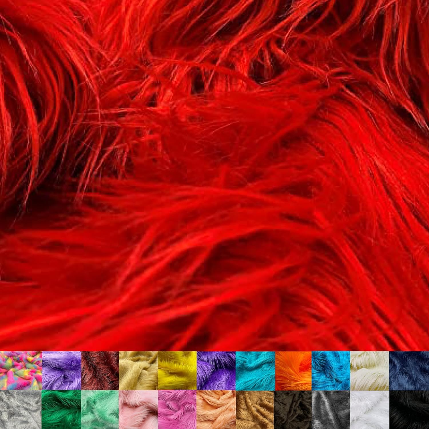 Luxurious Faux Fur Fabric - Soft Shaggy Mohair for DIY Projects