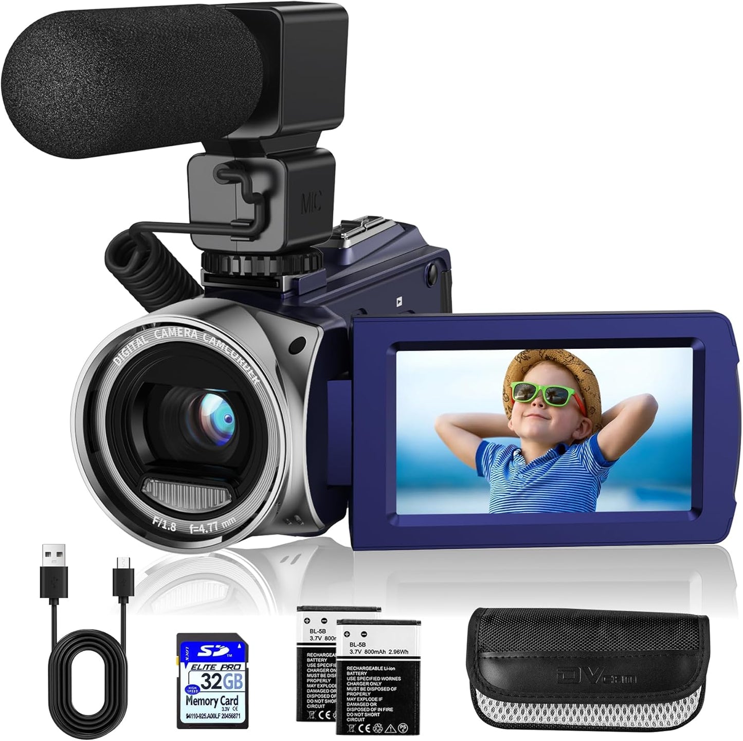 FHD 1080P Video Camera Camcorder for YouTube Vlogging Fun