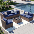 Aoxun 7-Piece Outdoor Patio Furniture Set for Year-Round Comfort