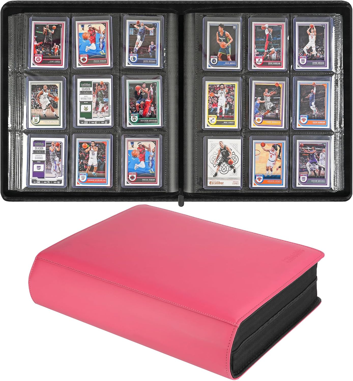 9 Pocket TopLoader Binder for Trading Cards - Pink Color