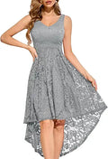 Elegant Floral Lace Hi-Lo Cocktail Dress for Evening Parties