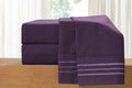 Elegant Comfort Luxury 4-Piece California King Sheet Set - Plush Plum