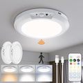 Motion Sensor Ceiling Light 2-Pack - Rechargeable Cordless LED Closet