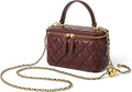 DORIS&JACKY Small Quilted Box Crossbody Purse for Women