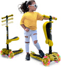 Hurtle 3-Wheeled Scooter for Kids - Sit or Stand, LED Wheel Lights