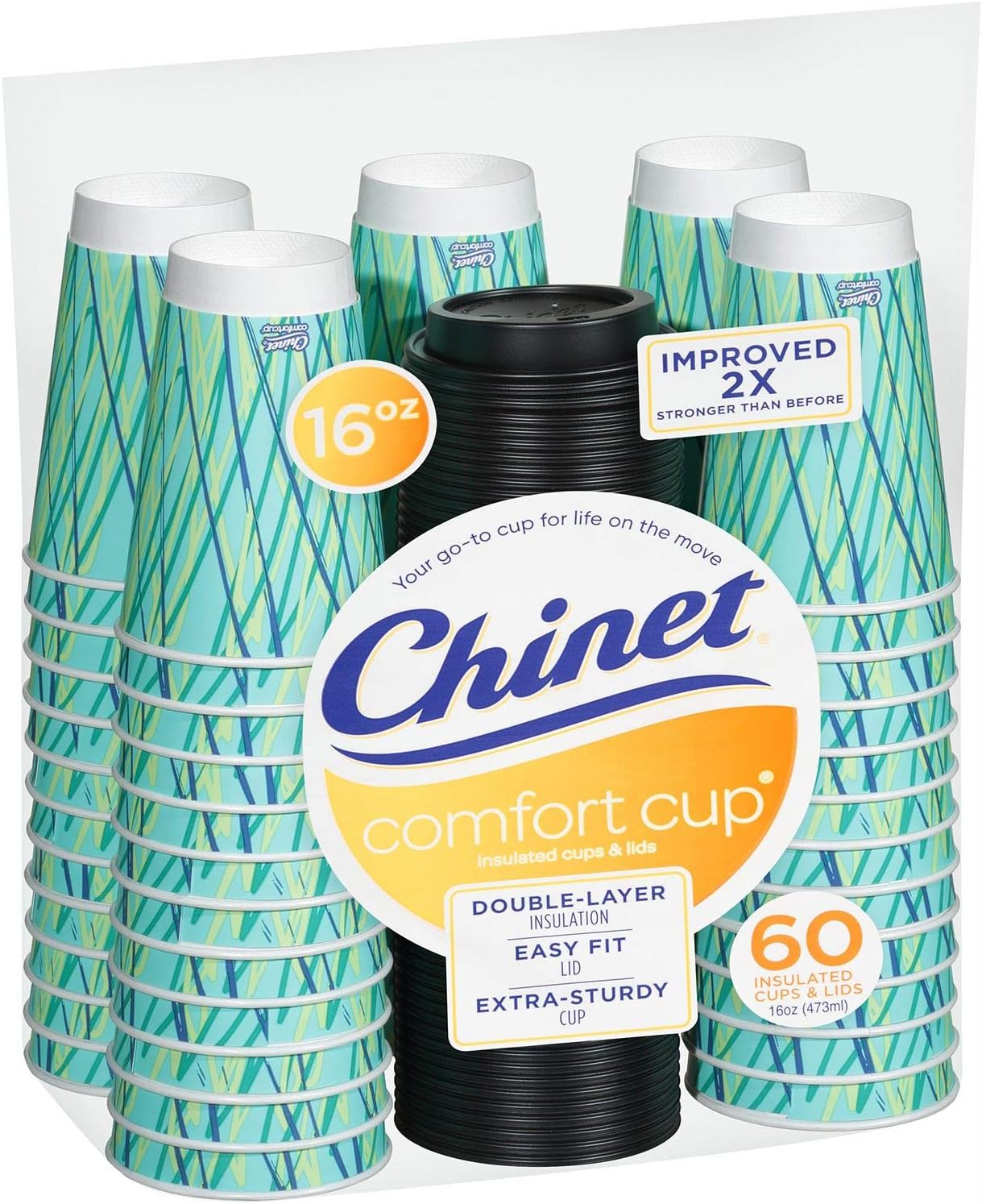 Chinet 16 Oz Comfort Cups - 60 Count | Ultimate Convenience