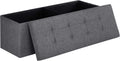 43 in Folding Storage Ottoman Bench Dark Gray - 35 Gal Capacity