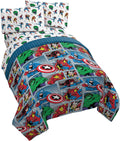 Avengers Twin Bed Set - Reversible Comforter & Sheets