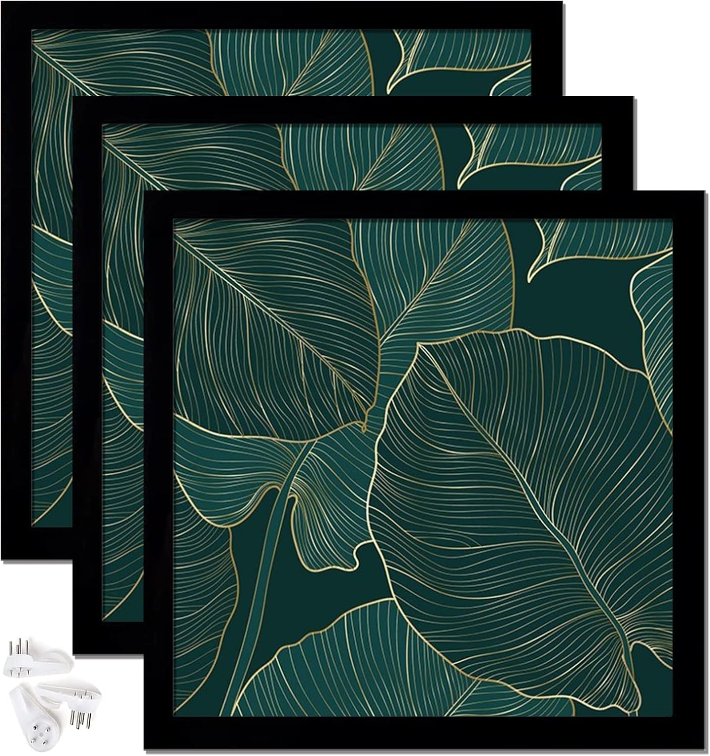 Black Picture Frame Set of 3 for 24x24 Photos and Posters