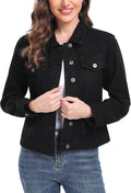 MISS MOLY Women's Denim Jacket Button Up Long Sleeve - Classic Fit