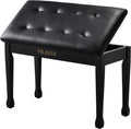 Duet Piano Bench with Storage - Waterproof Padded Wooden Stool