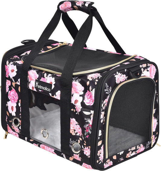 Petmolico Cat Carrier Soft-Sided Bag for Small Medium Pets