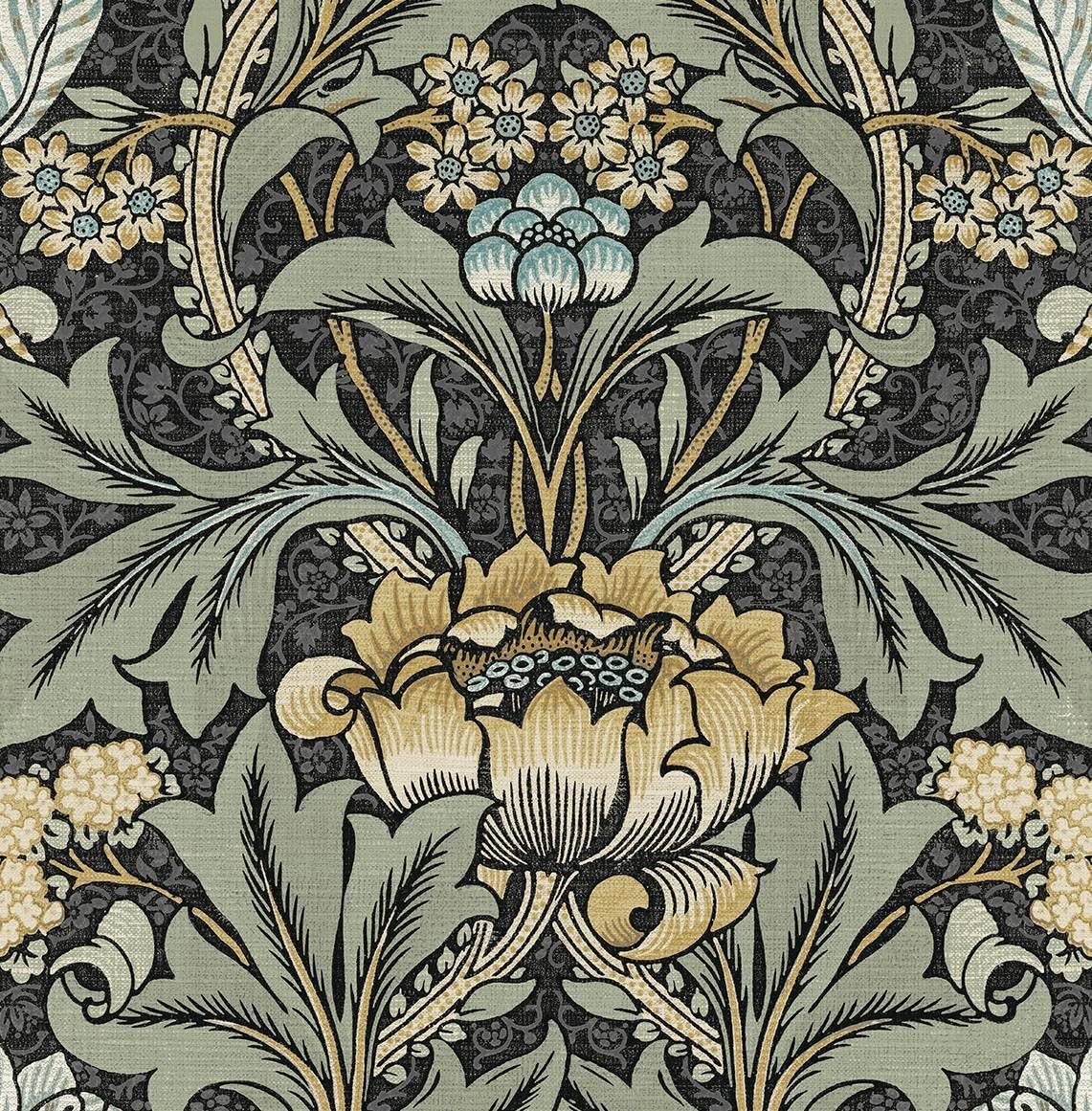 NextWall Acanthus Floral Peel and Stick Wallpaper for Easy Decor