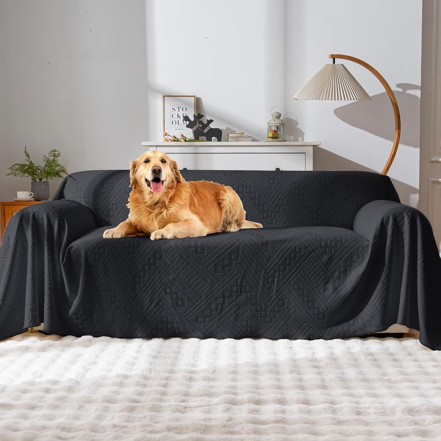 Waterproof Couch Cover for Pets, Stylish and Reversible Design