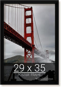 wallsthatspeak 29x35 Black Picture Frame for Posters and Puzzles