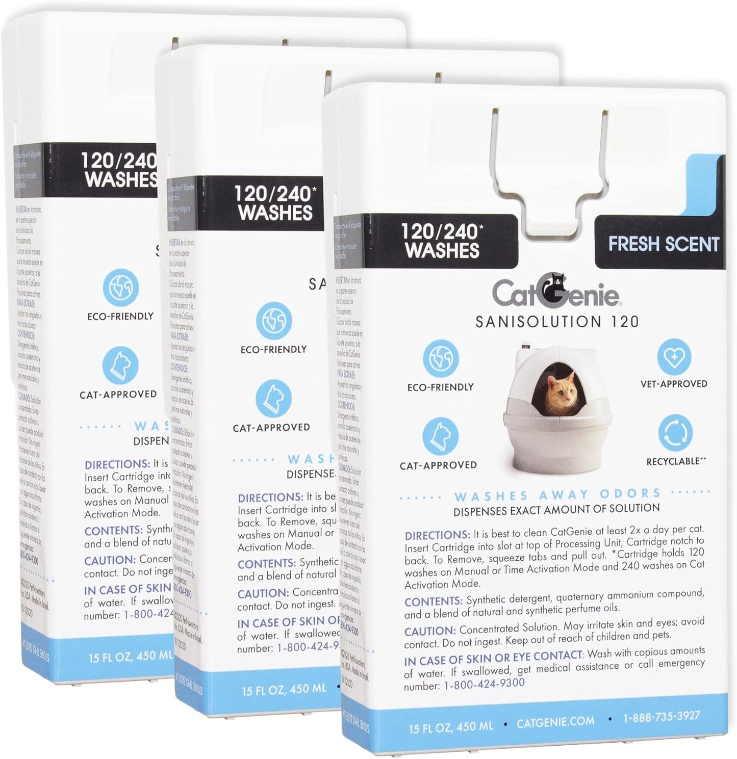 CatGenie 120 SaniSolution SmartCartridge - Fresh Scent 3-Pack