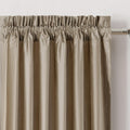 PRIMROSE Taupe Velvet Blackout Curtains 72 in - Luxurious Thermal