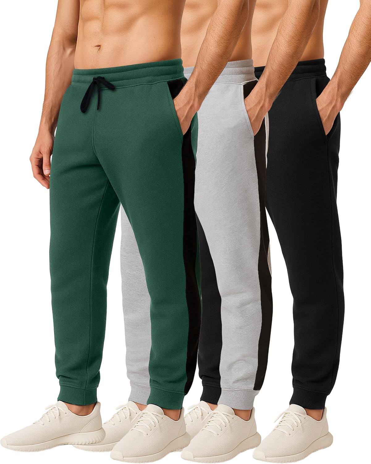 Real Essentials Men's Jogger Sweatpants: Comfort & Style Trio