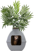 Hidden Cat Litter Box Enclosure Courtyard Square Planter - Odor