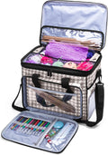 Teamoy Knitting Bag Yarn Tote Organizer with Cover and Divider