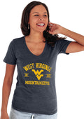 Blue 84 Women's T Shirt Tri-Blend Mascot - Soft V-Neck