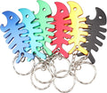 Swatom Fish Bone Keychain Bottle Opener - Colorful Pocket Beer Opener