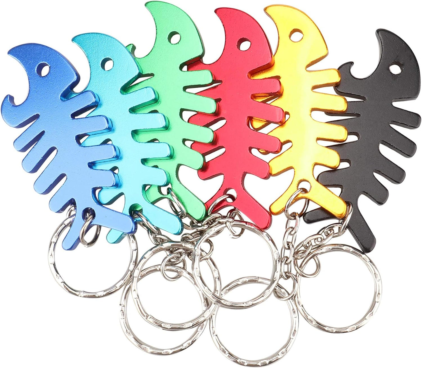 Swatom Fish Bone Keychain Bottle Opener Tool for Beer Lovers