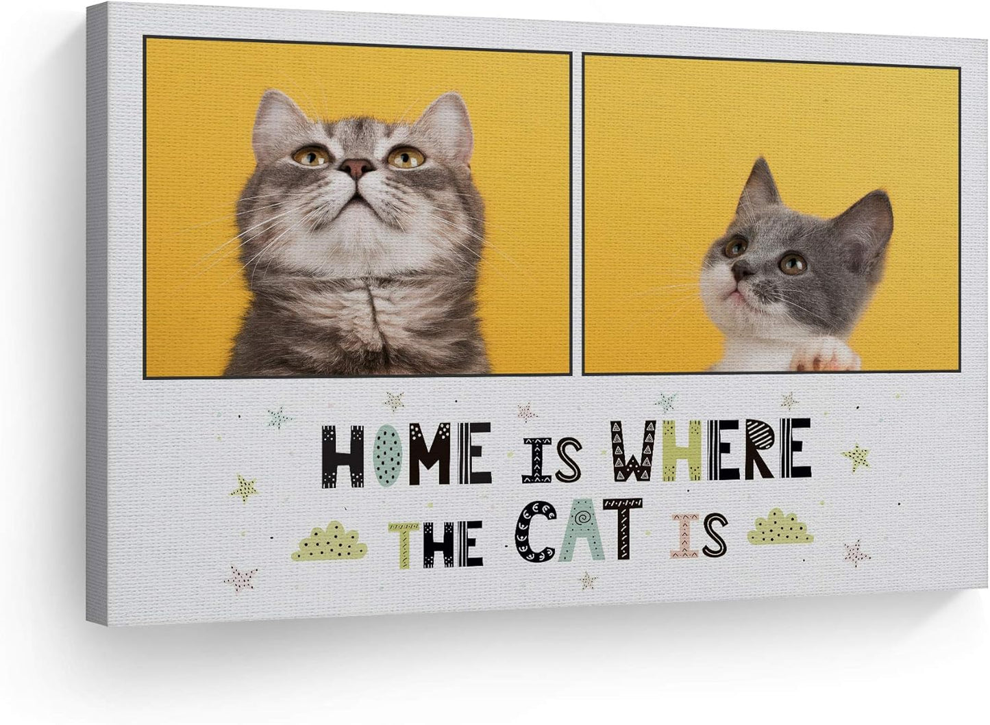 Custom Photo Canvas Print for Cat Lovers - Personalized Gifts