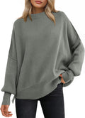ANRABESS Women Oversized Sweater Batwing Crewneck - Cozy Fall Knit if