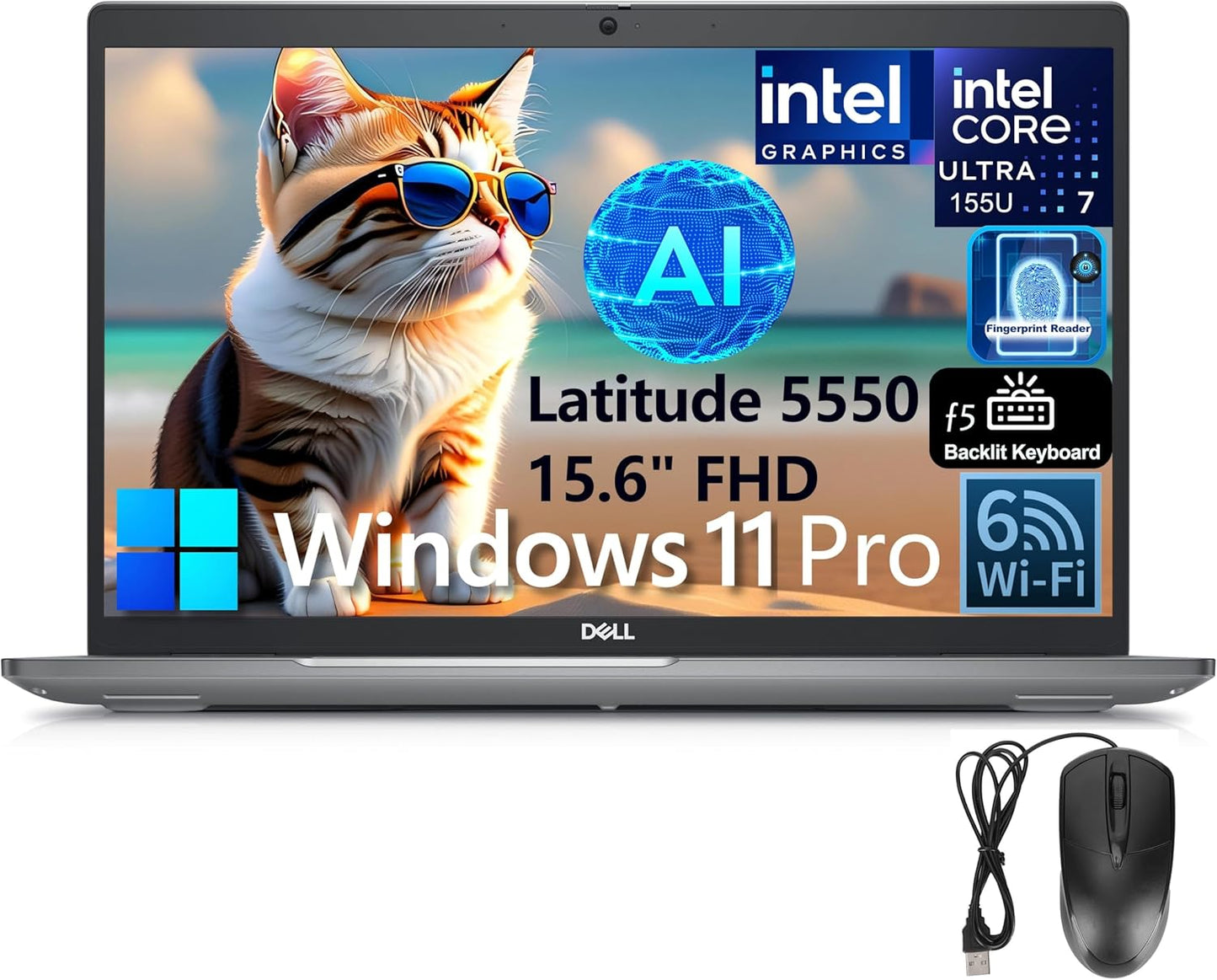 Dell Latitude 5550 15 Business AI Laptop with 32GB RAM