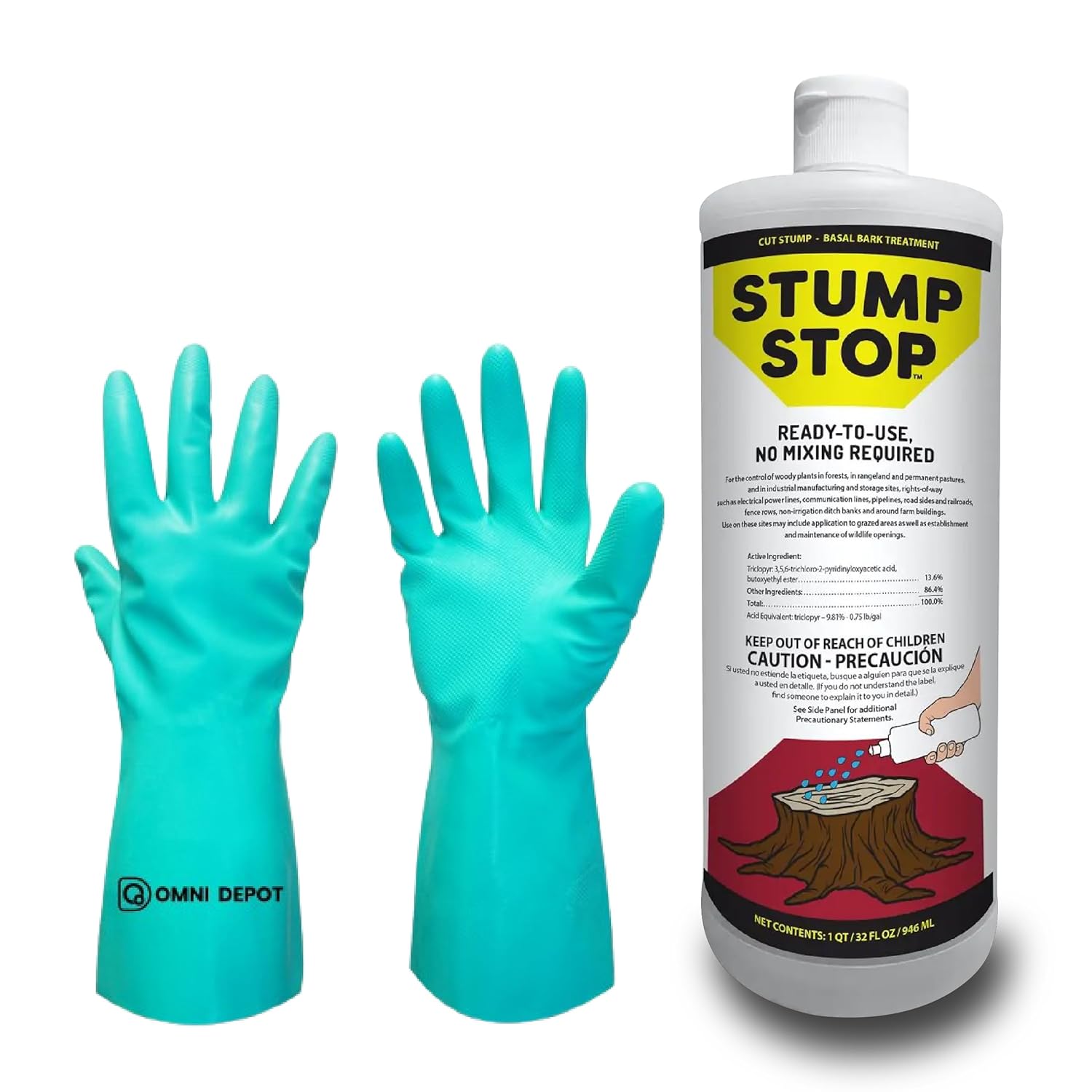 Ready-to-use Stump Stop - Effective Tree and Bush Killer