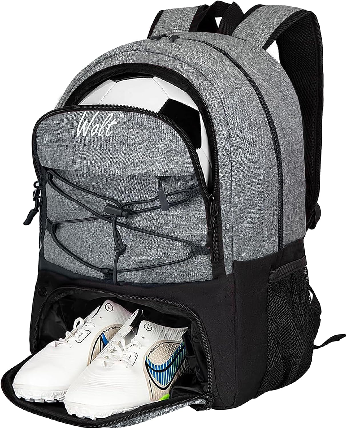 WOLT Youth Soccer Ball Backpack for Sports and Gym Activities