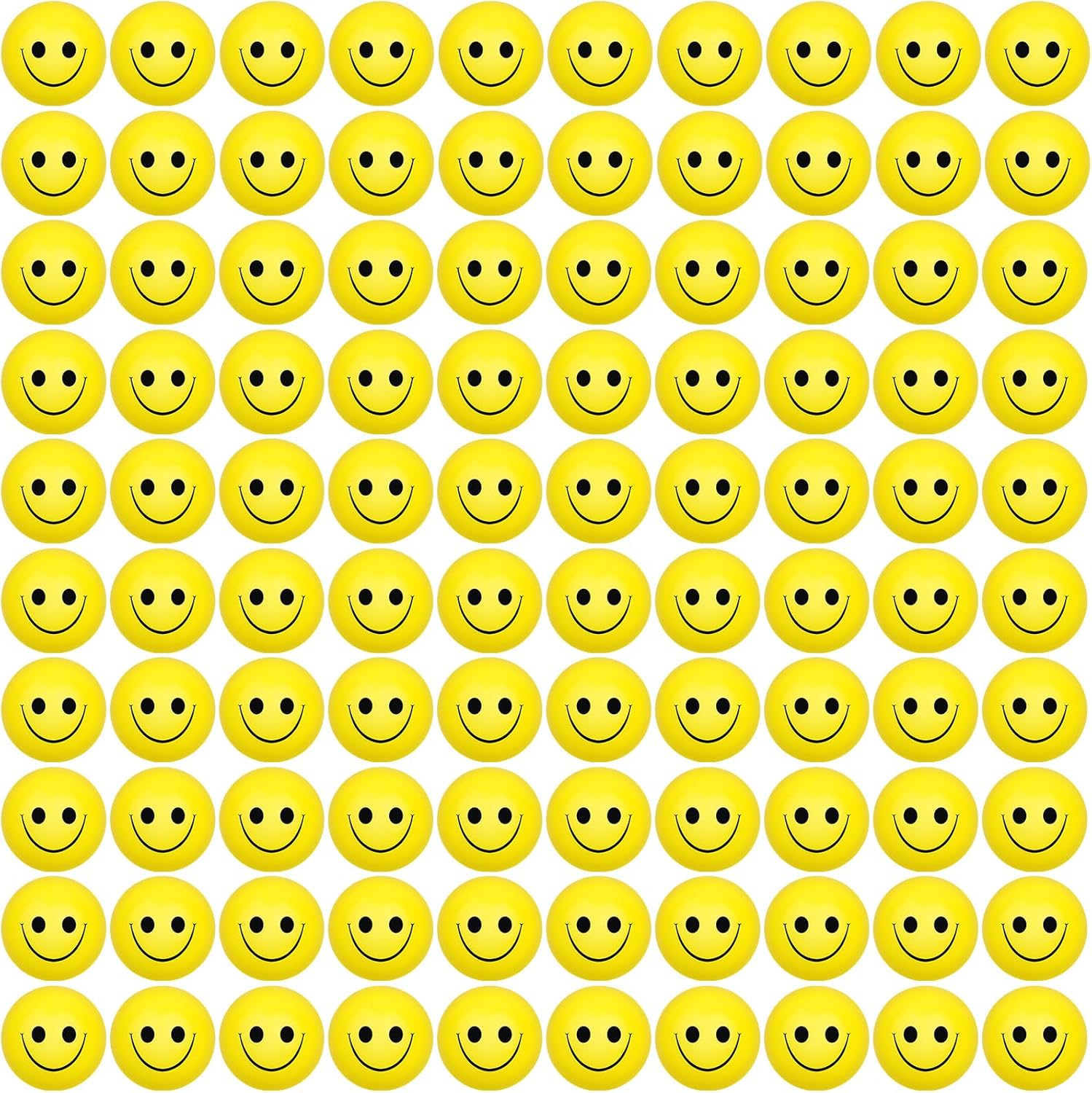 96 Pack Smile Face Stress Balls for Stress Relief and Fun