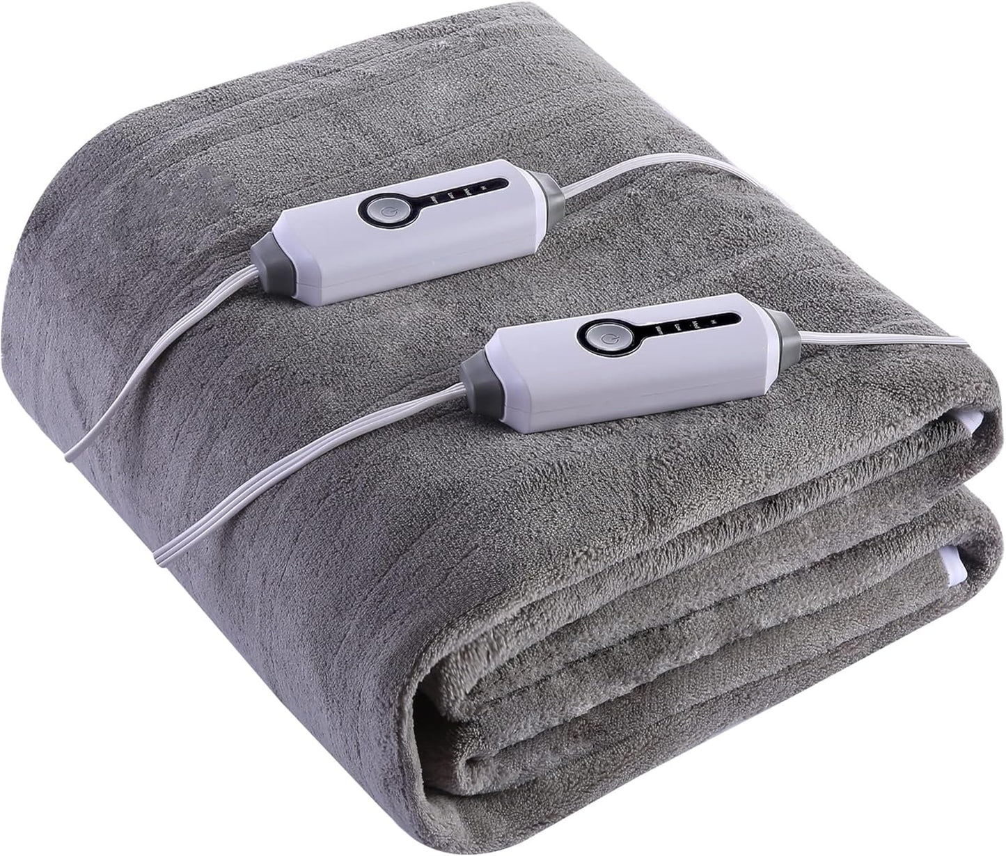 YAKEE Electric Mattress Pad Queen Size with Dual Control Features
