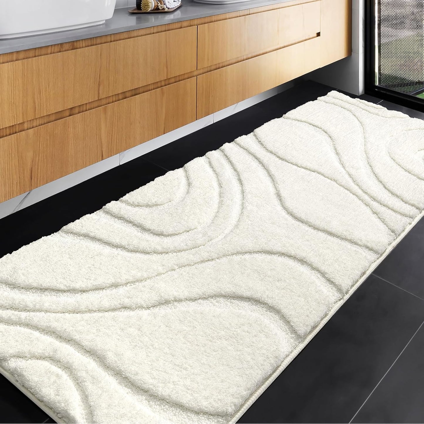 DEXDE Extra Long Non-Slip Bathroom Rug 24 x 60 Inch Soft Mat