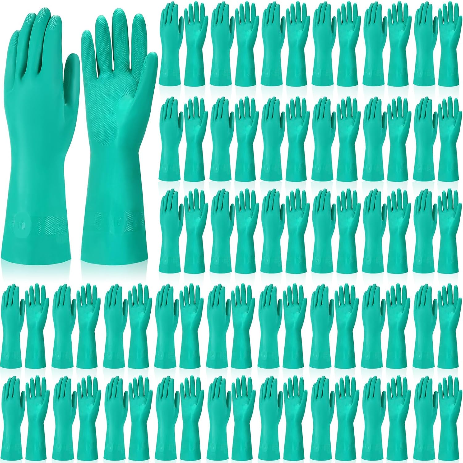 20 Pairs Heavy Duty Nitrile Gloves for Chemical Resistance