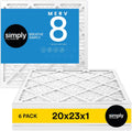 Simply 20x23x1 Air Filter MERV 8 6 Pack - Cleaner Home Air