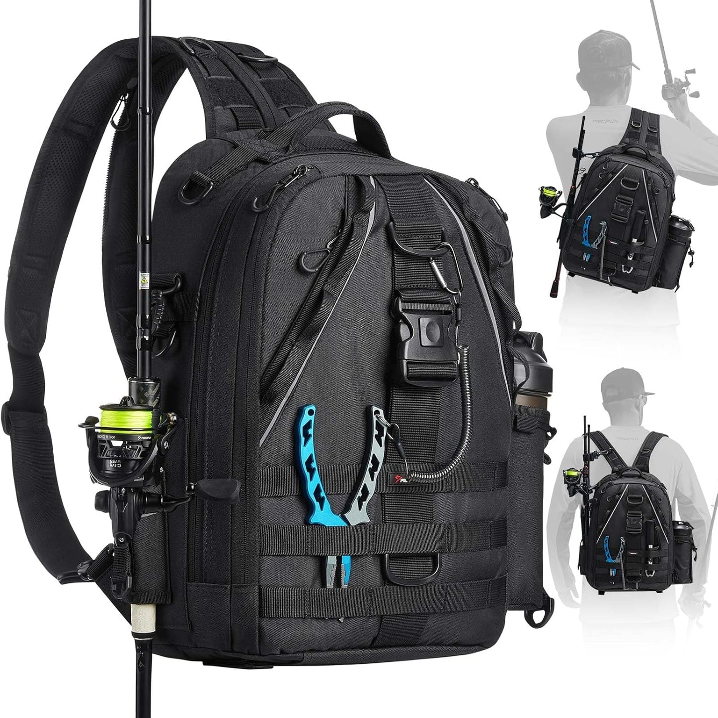 Piscifun Fishing Backpack: Lightweight Gear & Rod Storage