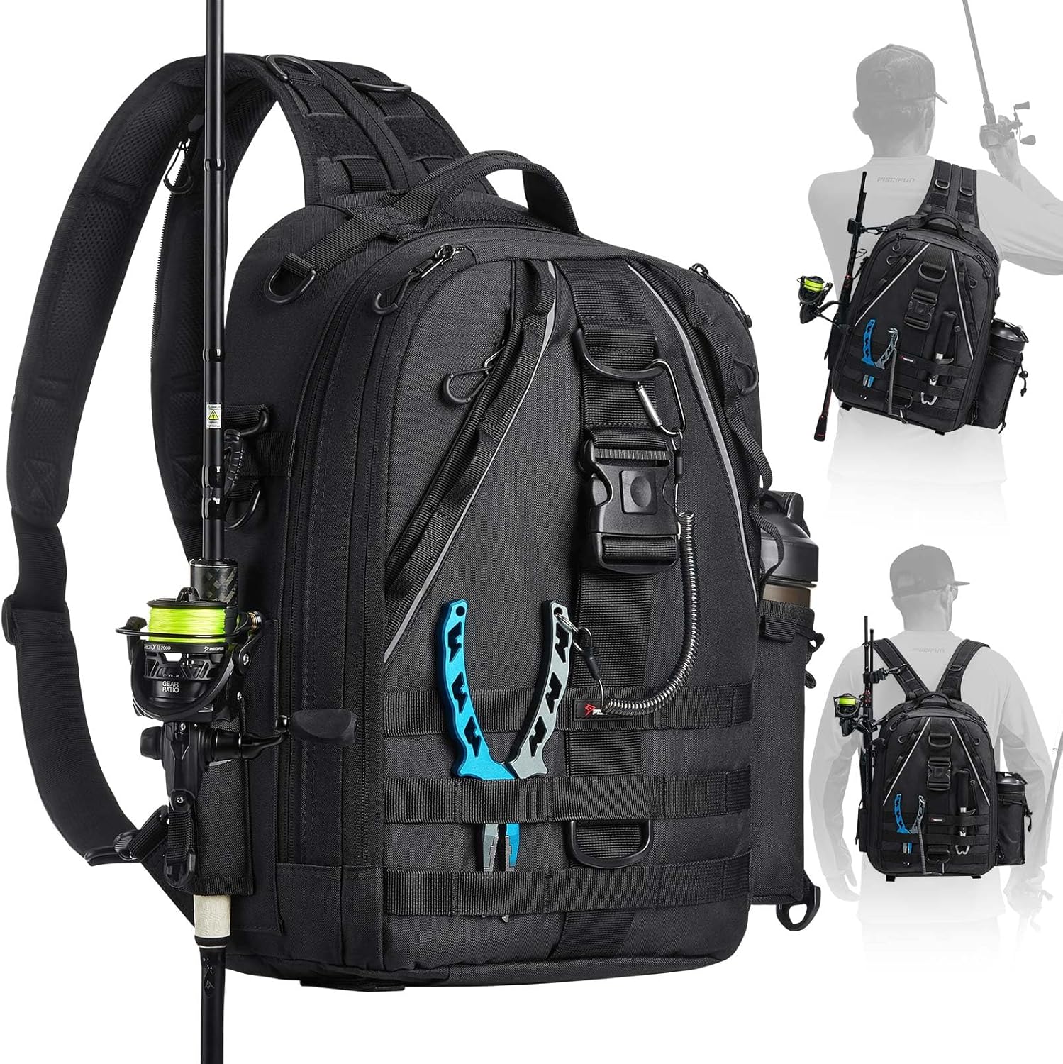 Piscifun Fishing Backpack: Lightweight Gear & Rod Storage