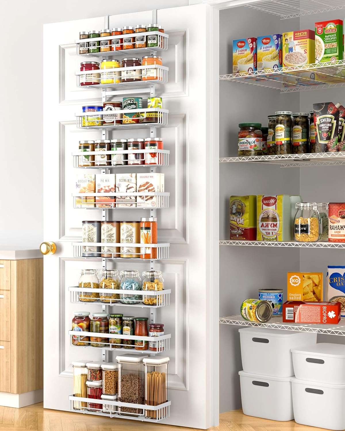 9-Tier Over The Door Pantry Organizer for Efficient Storage