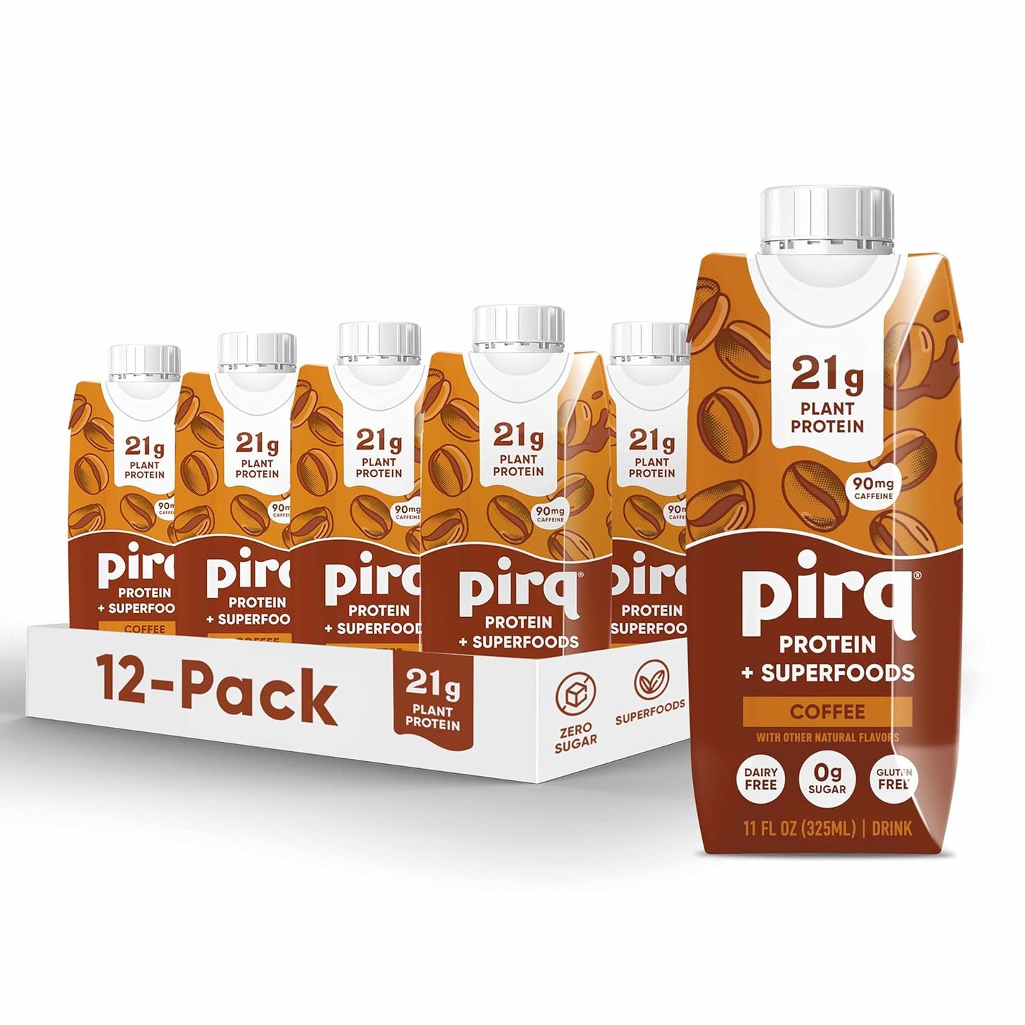 Pirq 21g Dairy Free Protein Shake with 25 Superfoods - Keto Snack