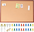 24x36 inch Walnut Color Framed Cork Board by AMKIOKIO