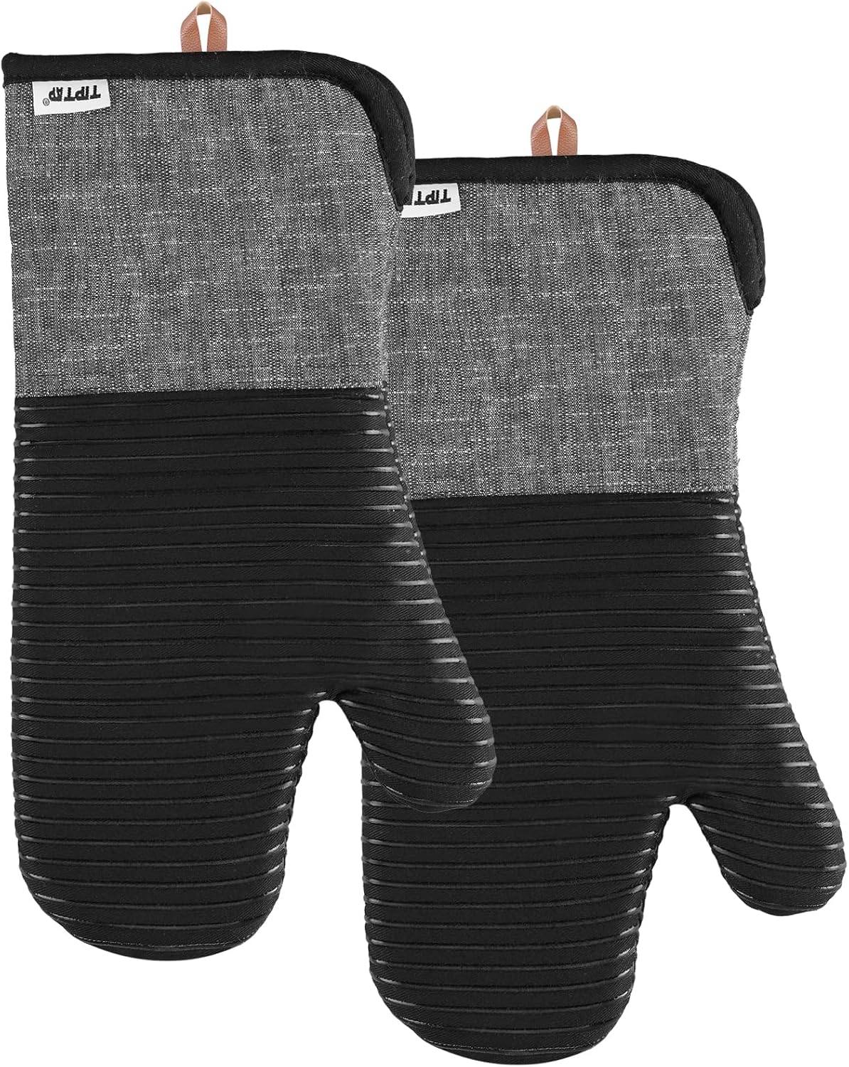 TIPTAP Non Slip Silicone Oven Gloves - Heat Resistant & Washable!