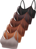 Geyoga 6 Pcs Sports Bra for Women, Wireless Bralette Support