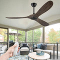 60in Ceiling Fans Without Light - Solid Wood 3-Blade DC Fan