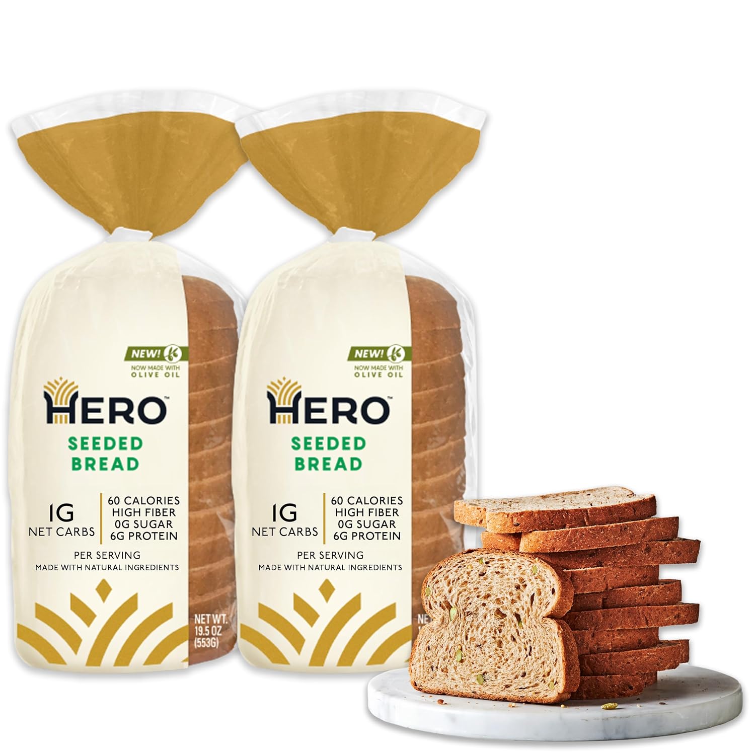 Hero Seeded Bread: Delicious Low Carb Bread with 1g Net Carb